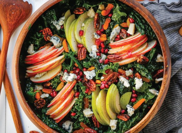Apple, Pomegranate, Kale Salad