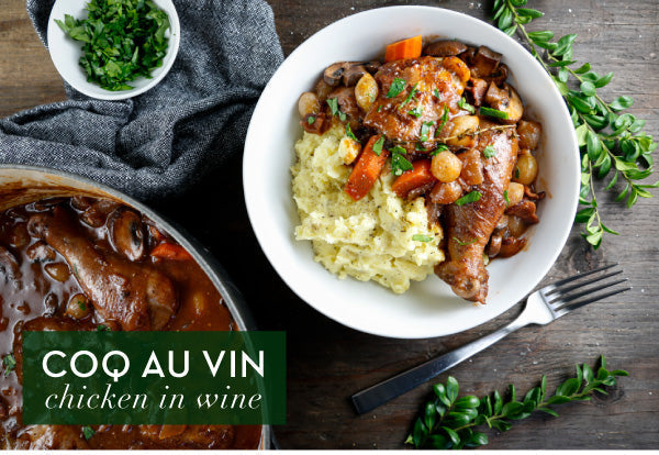 Coq au Vin - Chicken in Wine