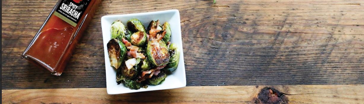 Bacon & Sriracha Roasted Brussel Sprouts
