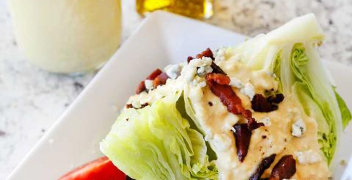 Blue Cheese Dressing with a Classic Wedge Salad
