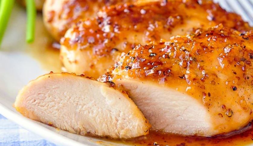 Chicken Breasts with Peach Corn Salsa