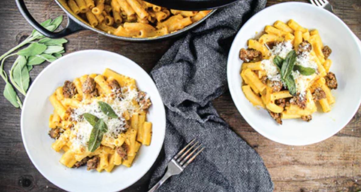Creamy Butternut Squash Pasta with Sausage