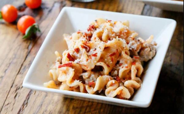 Drunken Bruschetta & Sausage Pasta