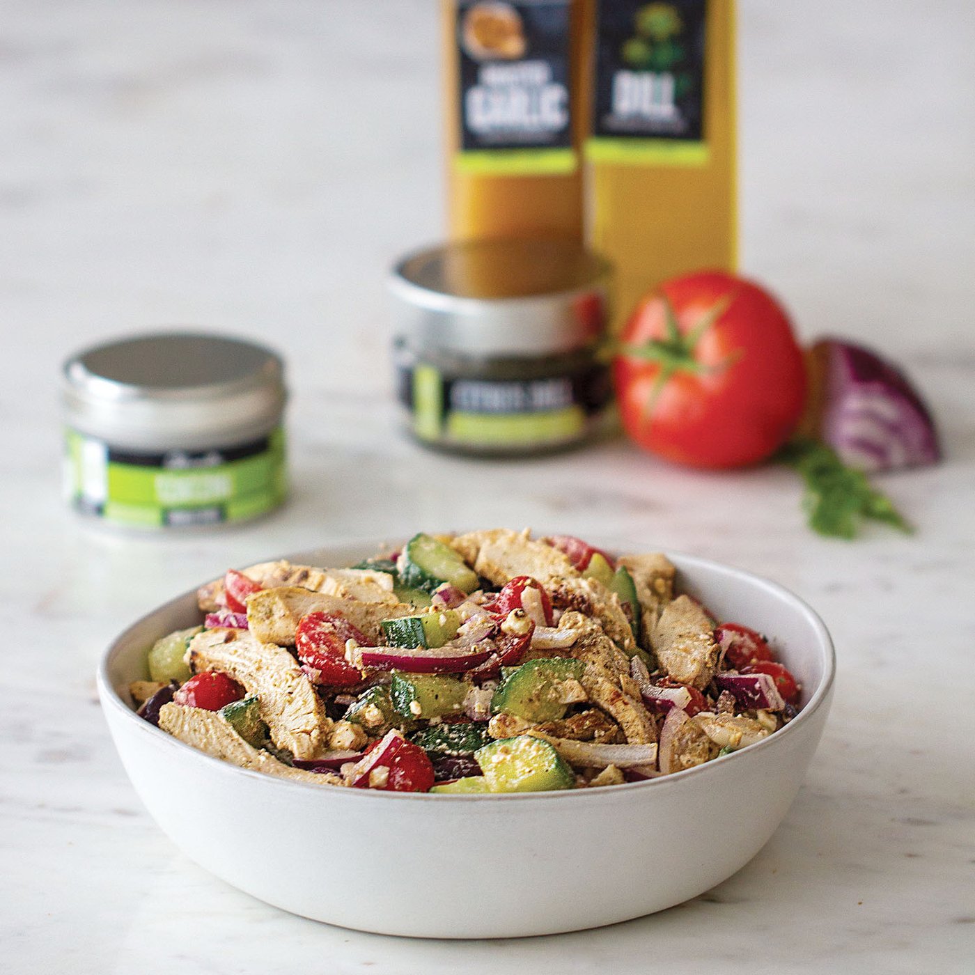CHICKEN GREEK SALAD