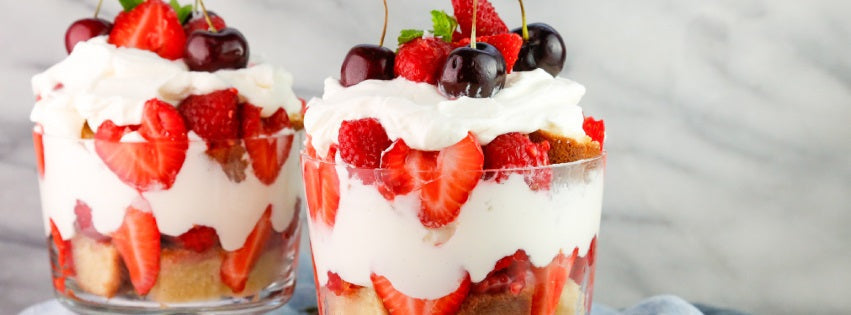 Red and White Berry Trifle with Salted Mascarpone Whipped Cream