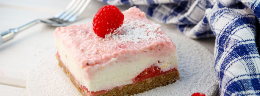 No-Bake Raspberry Lemon Cheesecake Bars