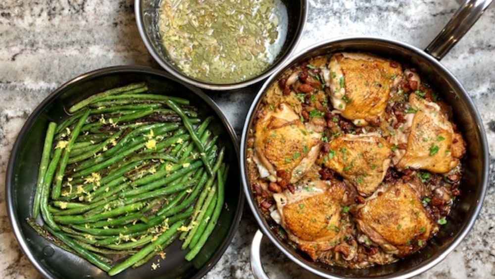 Sautéed Green Beans with Garlic and Shallot Lemon Butter