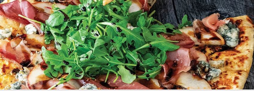 Pear, Gorgonzola, & Rosemary Grilled Pizza