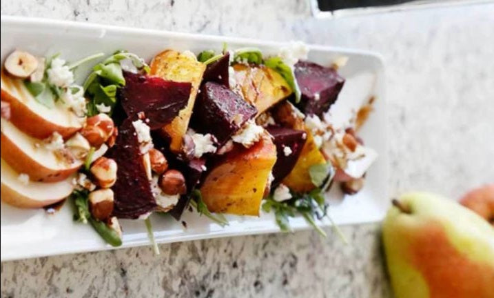 Roasted Beet, Pear & Nut Salad