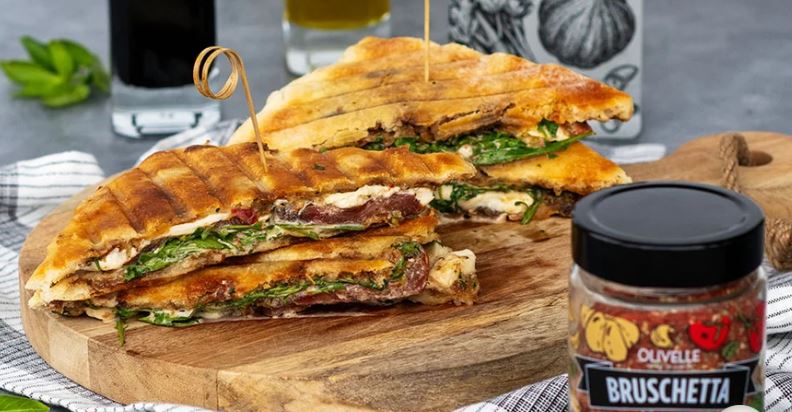 Gooey Caprese Panini with Herbed Mayo