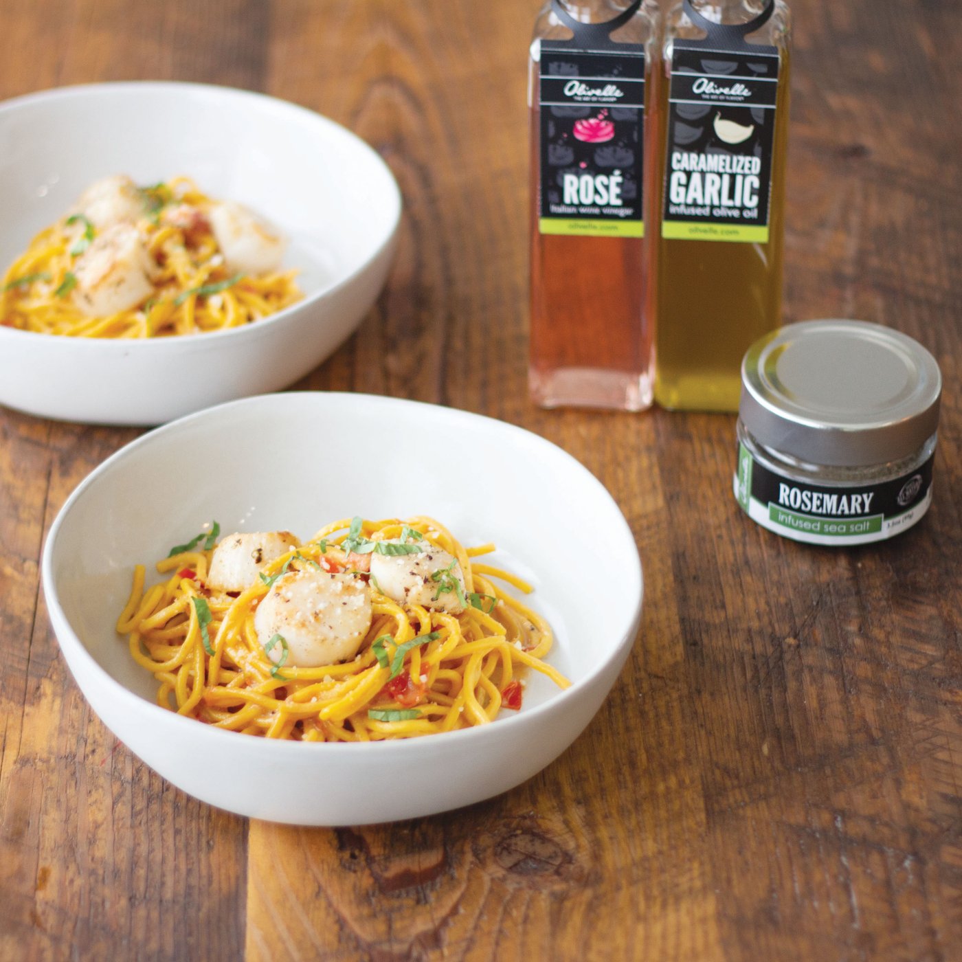 SEARED SCALLOPS WITH A ROSÉ CREAM SAUCE