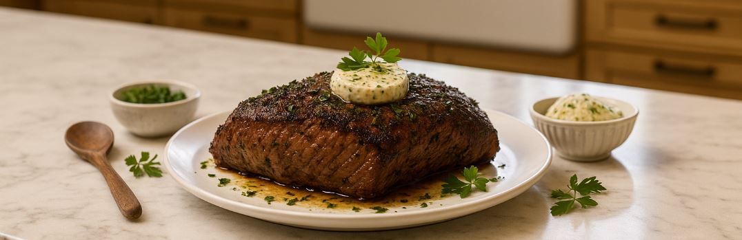 Herb & Garlic Tri-Tip with Compound Butter