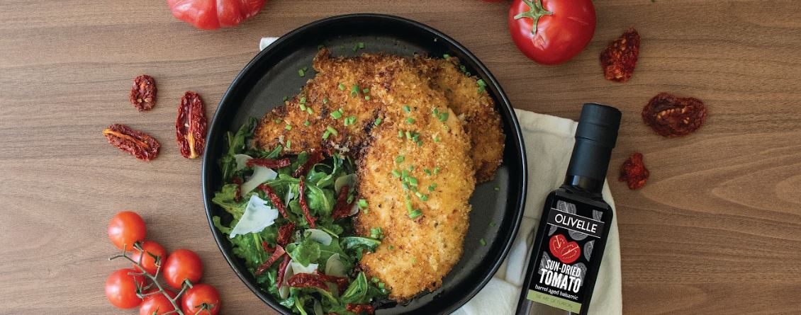 Tuscan Herb Chicken Cutlet with Arugula Salad