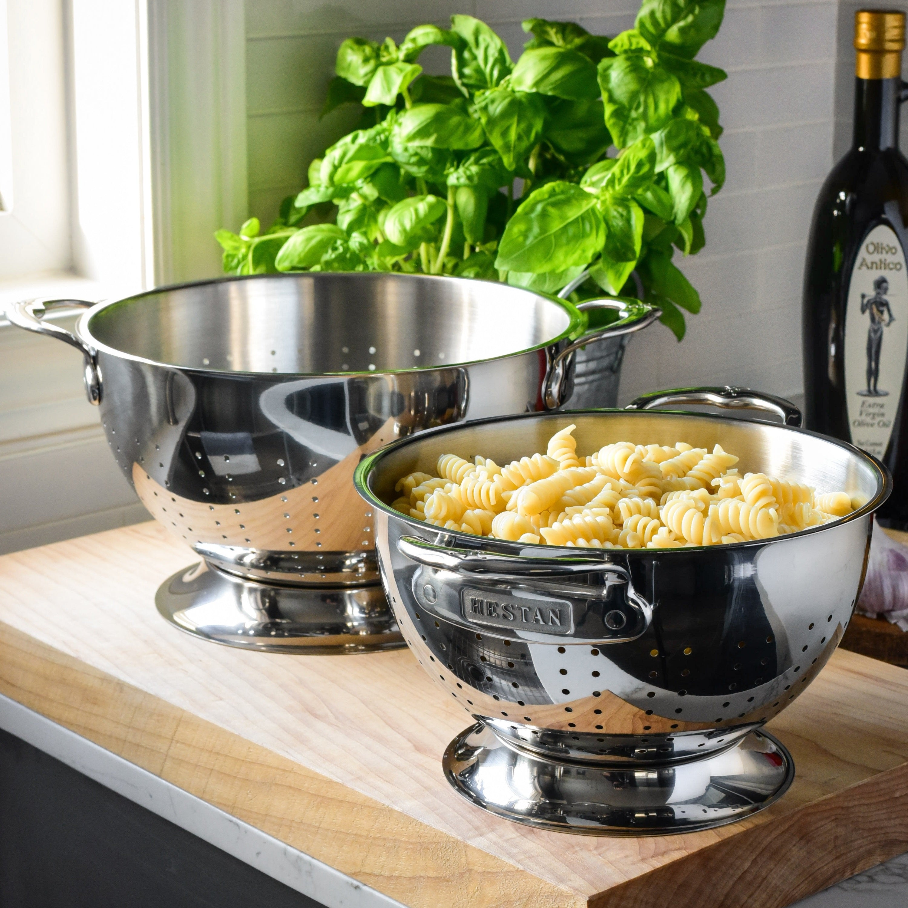 Stainless Steel Colander Set, 2 piece