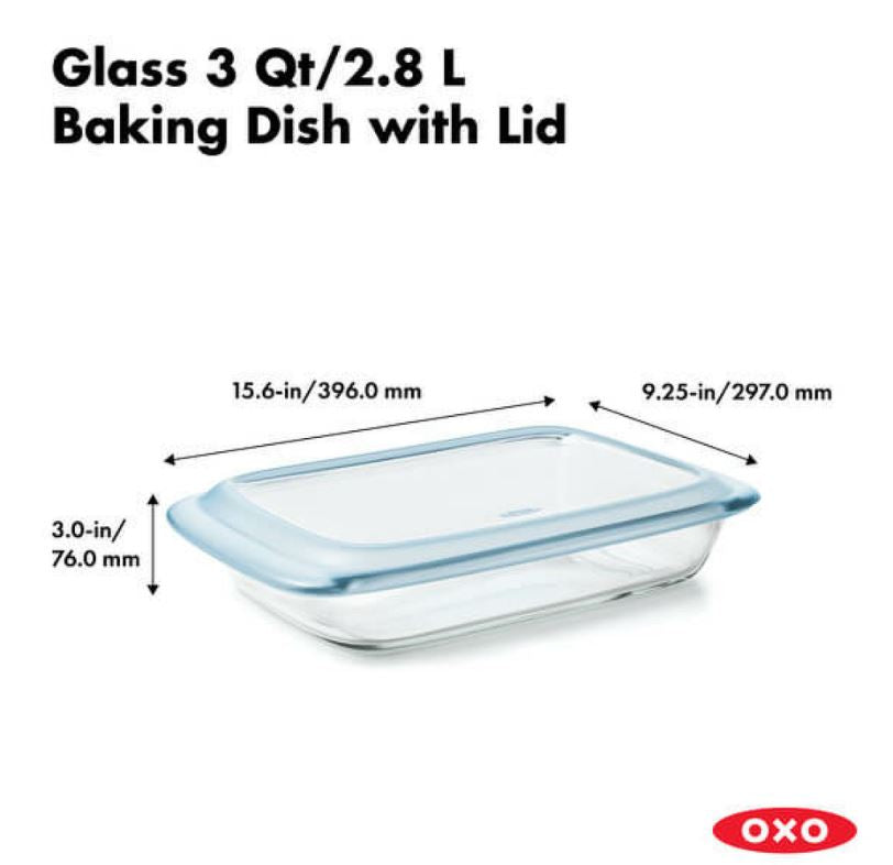 Oxo 9X13 Glass Baking Dish W/ Lid