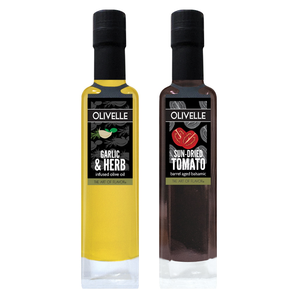 Garlic & Herb Olive Oil + Sun-Dried Tomato Balsamic Bundle
