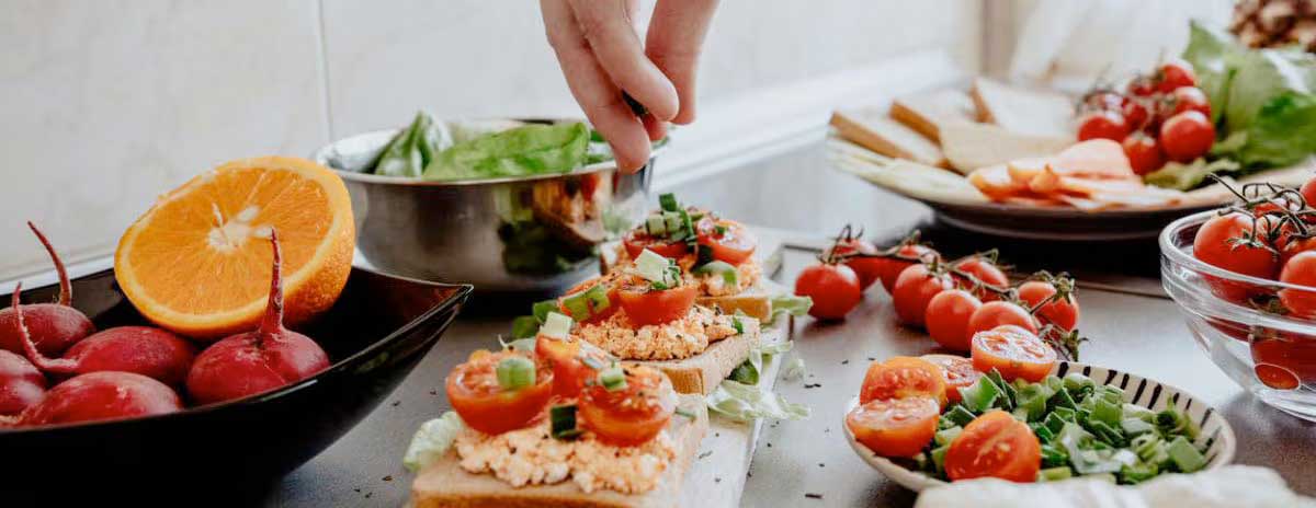 making recipes with fresh ingredients