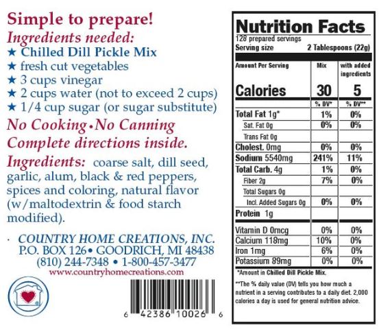 Chilled Dill Pickle Mix