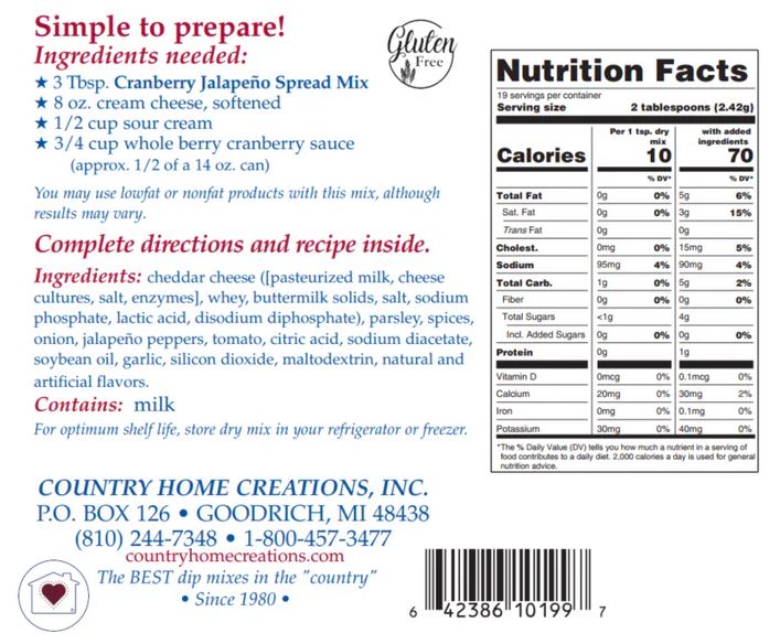 Cranberry Jalapeno Spread Mix