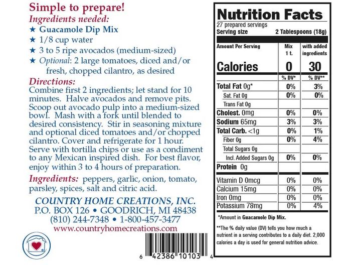 Guacamole Dip Mix