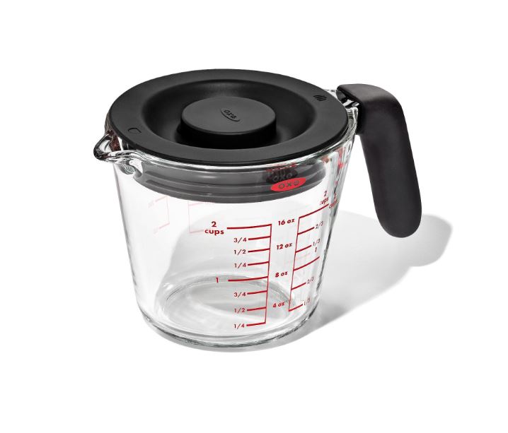 Oxo 2 Cup Glass Measuring Cup W/Lid