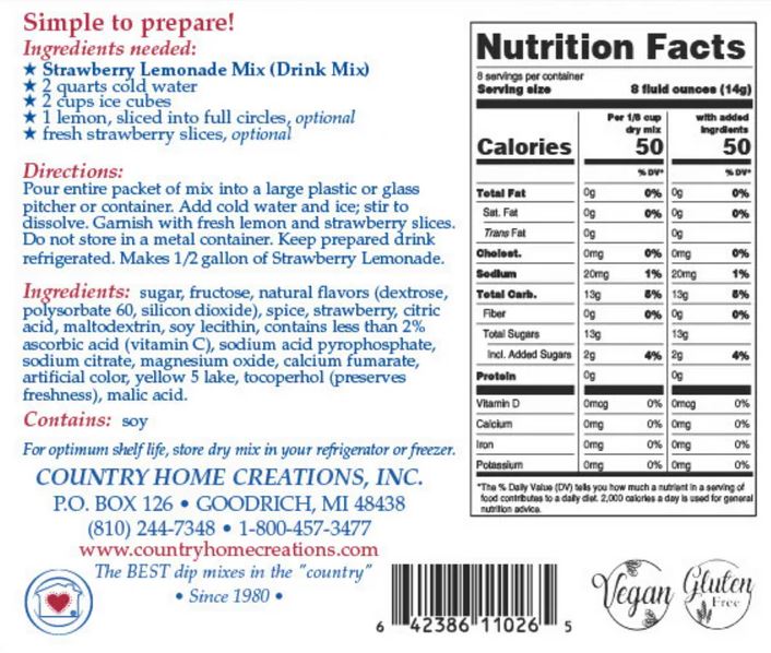 Strawberry Lemonade Mix