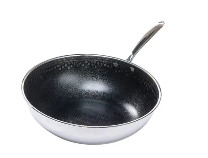 Black Cube Ceramic Qr 11.75" Wok