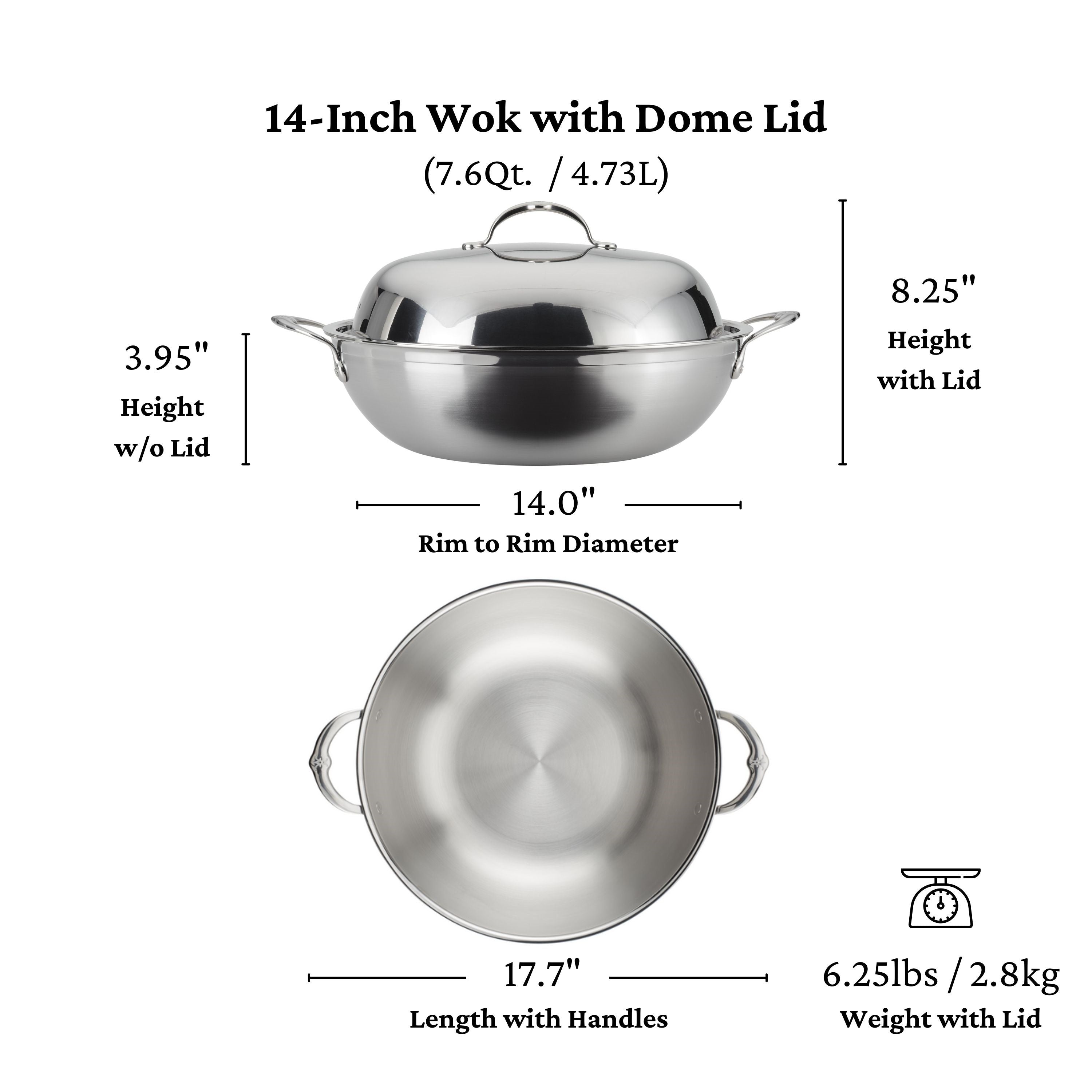 Probond 14' Wok with Dome Lid