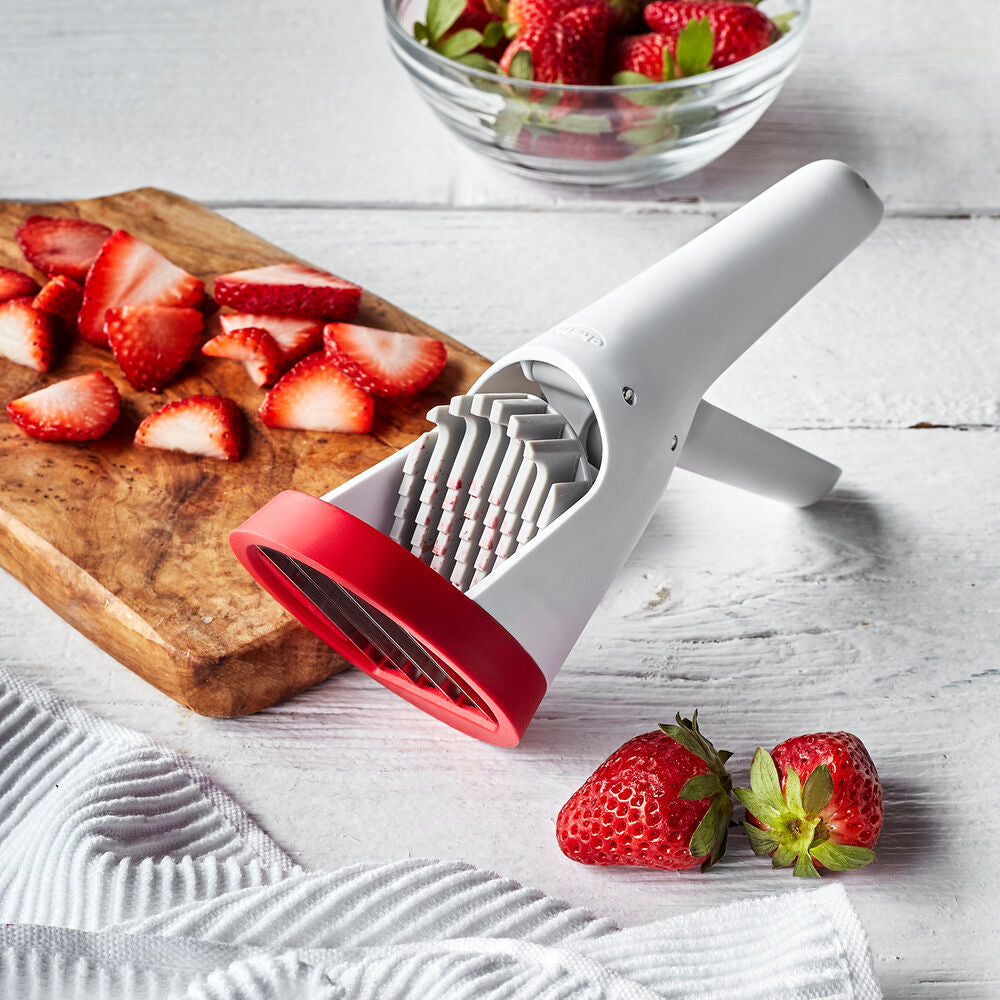 Strawberry Fruit Slice Press: Stainless Steel Cutting Fruit Tool