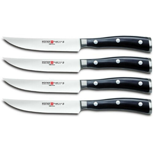 Wusthof Classic Ikon Steak Knives - 4 Piece Set with Case