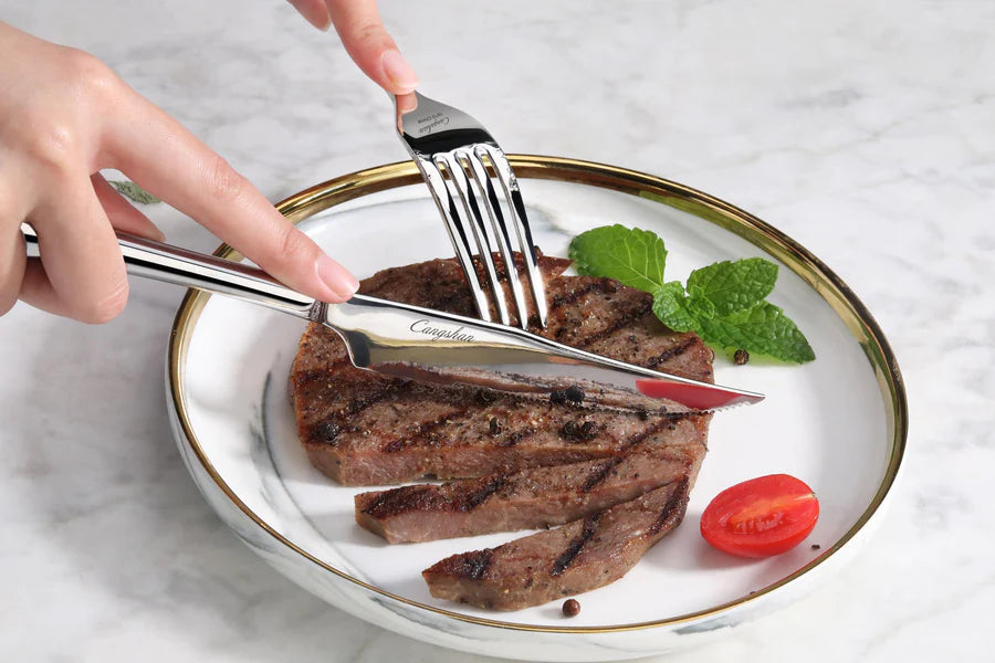 8 Pc Stainless Steak In Bamboo