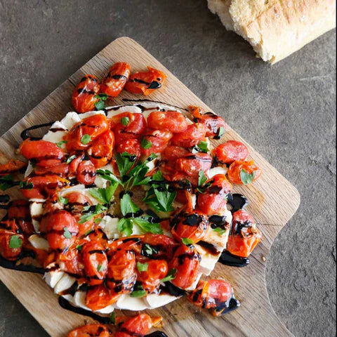 WARM BRIE WITH SLOW ROASTED TOMATOES