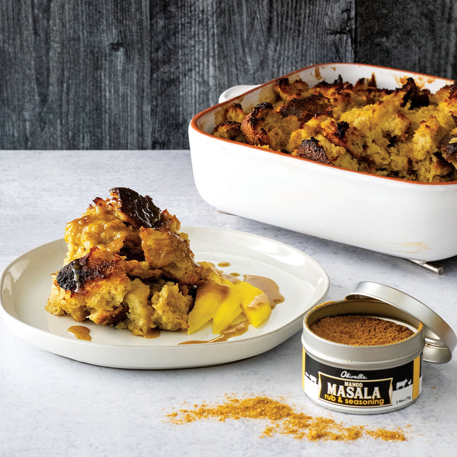 Coconut Curry Bread Pudding
