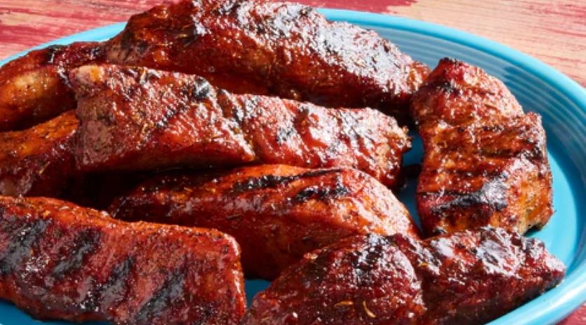 Country Style Pork Ribs with Peach & Corn Salsa
