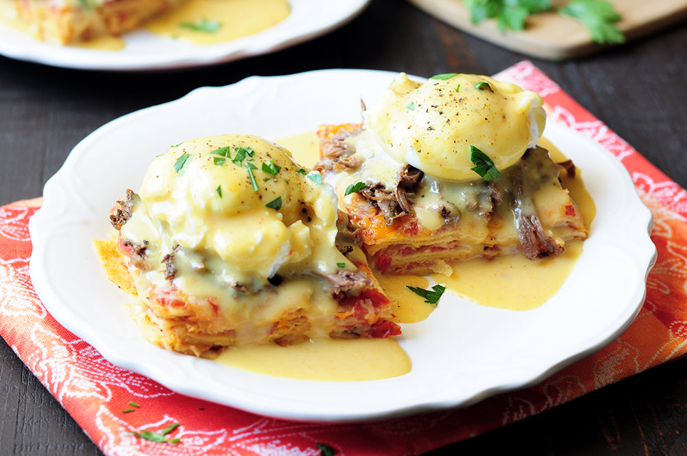 GREEN CHILI EGGS BENEDICT