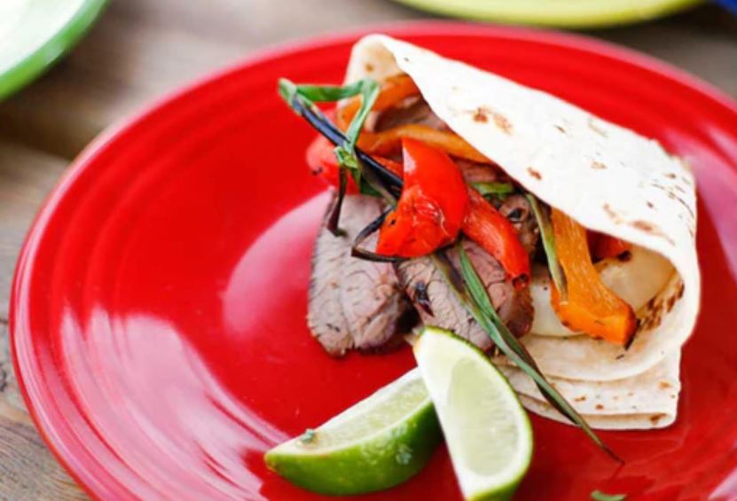 Coffee Rubbed Tri Tip Fajitas