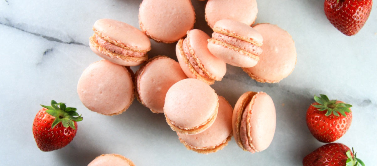 Strawberry Macarons