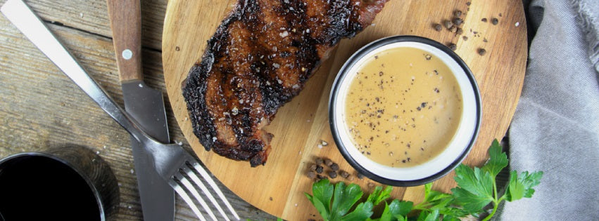 New York Strip Steak with Bourbon Cream Sauce