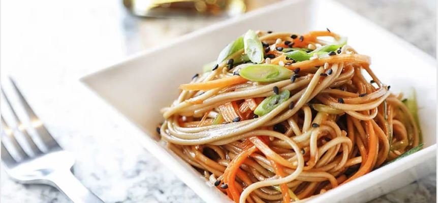 Garlic Sesame Soba Noodle Salad
