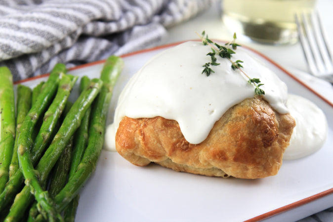 Individual Chicken Wellingtons with Mornay Sauce
