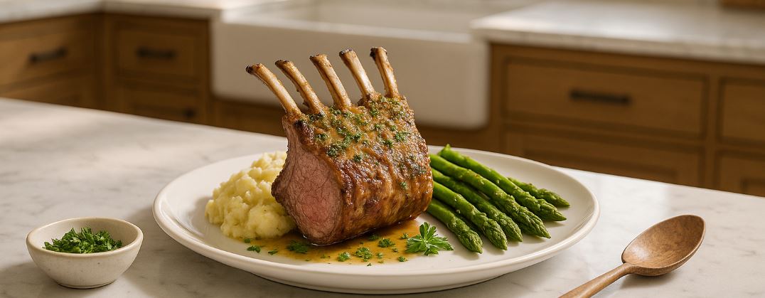 Roasted Rack of Lamb with Garlic and Herbs
