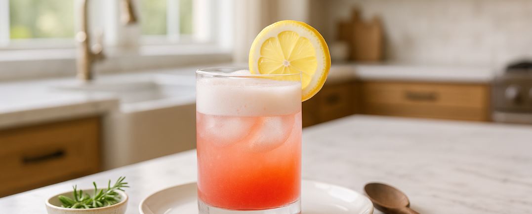 Strawberry Lemonade Gin Fizz