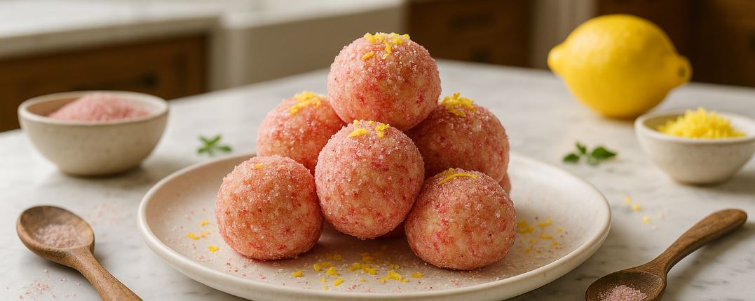 Tart Lemon Raspberry White Chocolate Truffles