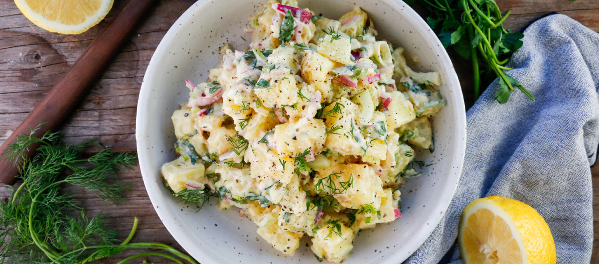 Creamy Lemon Potato Salad with Fresh Herbs