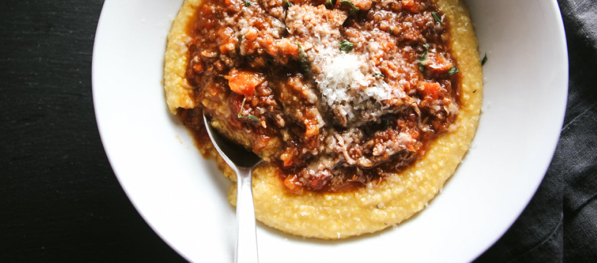 Slow Cooker Pork Ragu with Creamy Polenta