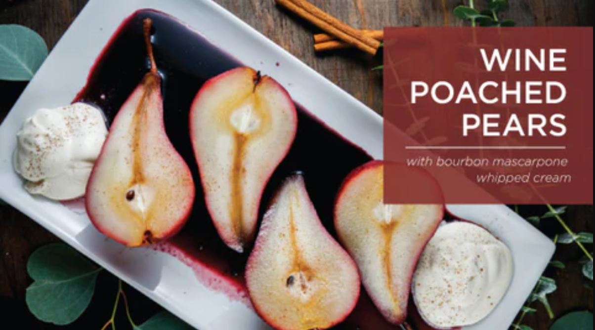 Wine Poached Pears