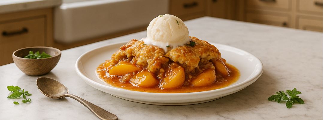 Bourbon Peach Cobbler