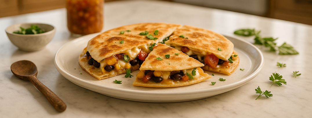 Peach & Corn Quesadilla