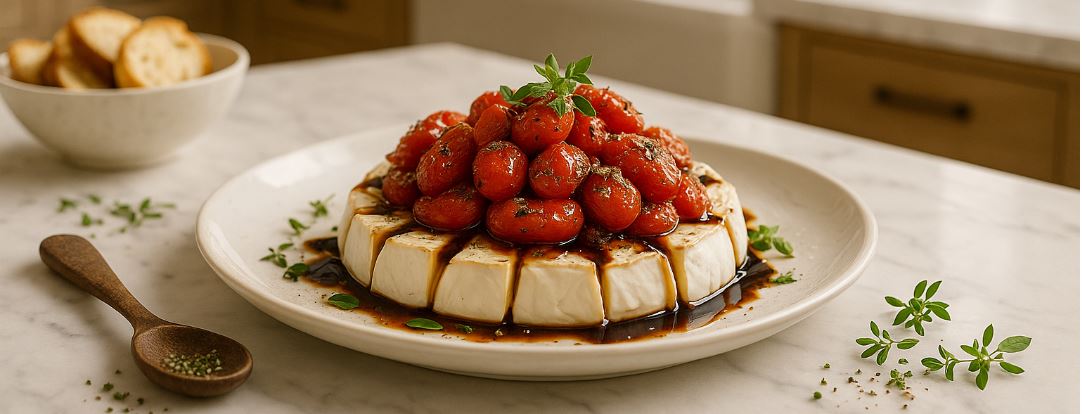 Warm Brie with Slow Roasted Tomatoes