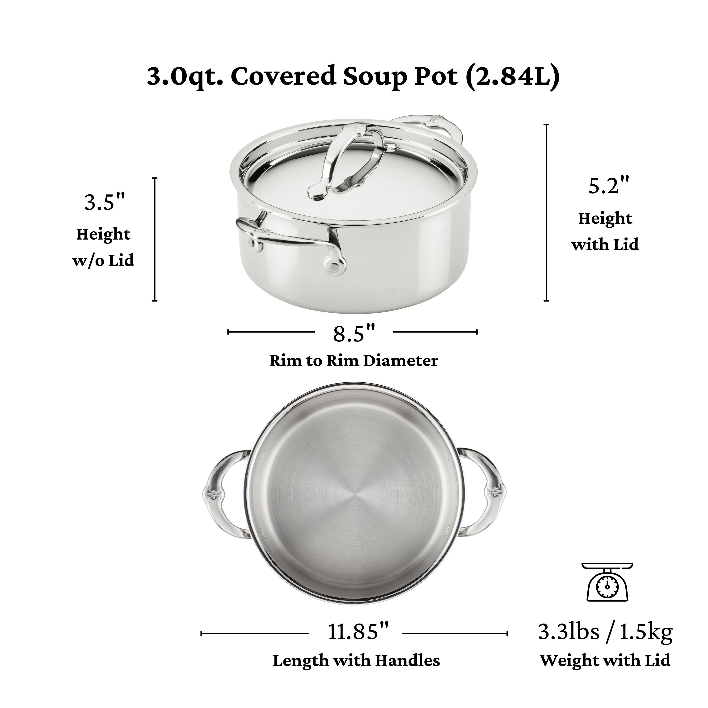 Probond Luxe 3 Quart Soup Pot & Steamer Set